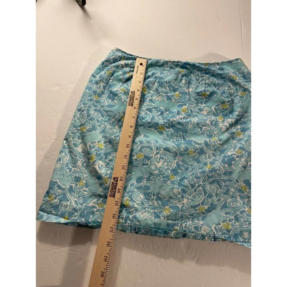 LILLY PULITZER Skirt Blue Monkey  Sz 4 - Picture 5 of 5